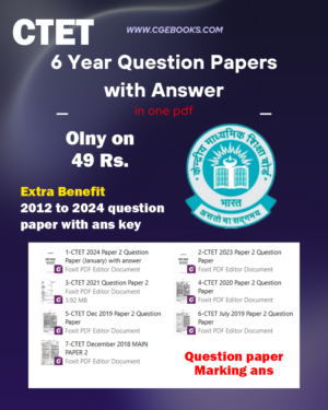 CTET 12 year Que Papers with Ans