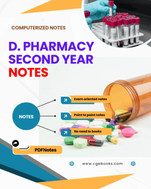 D. Pharmacy, Second Year Notes