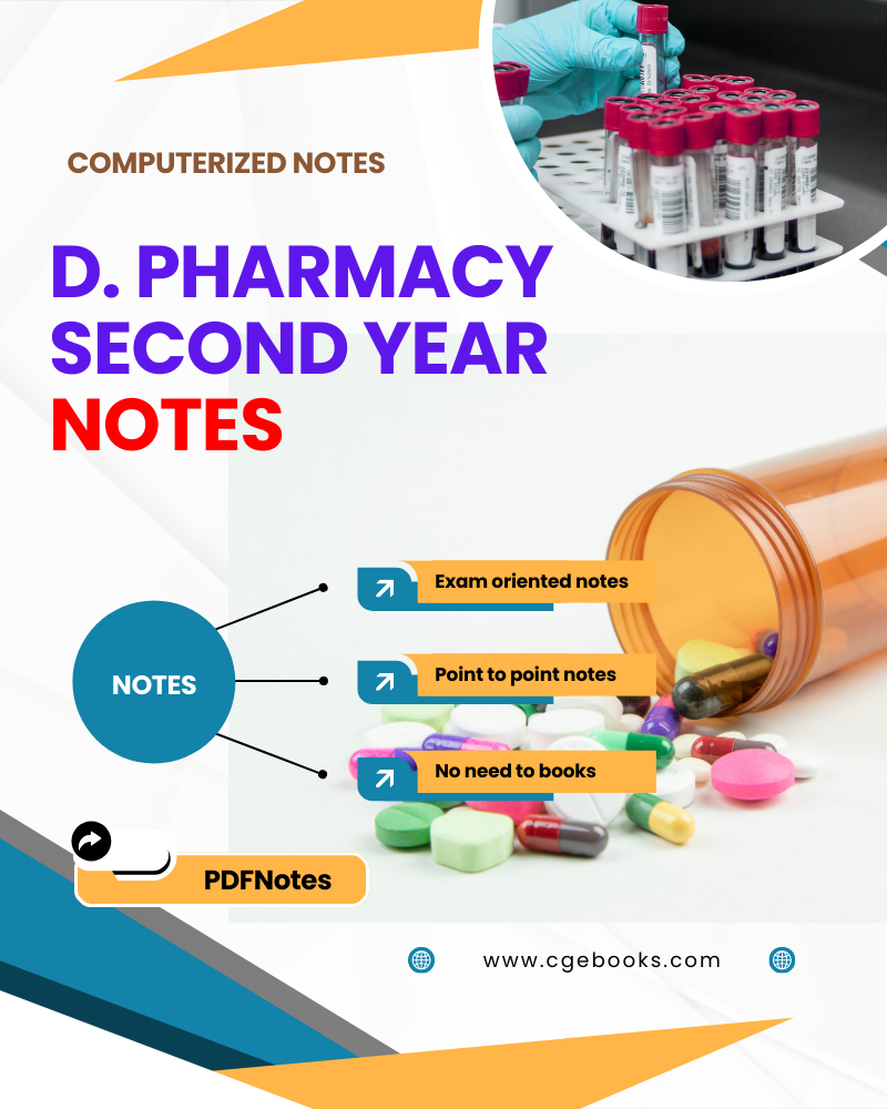 D. Pharmacy, Second Year Notes