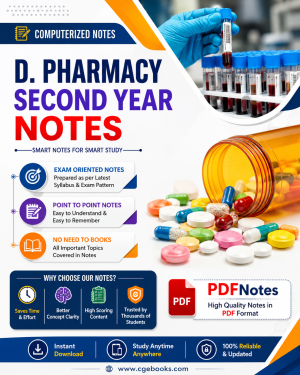 D. Pharmacy, Second Year Notes