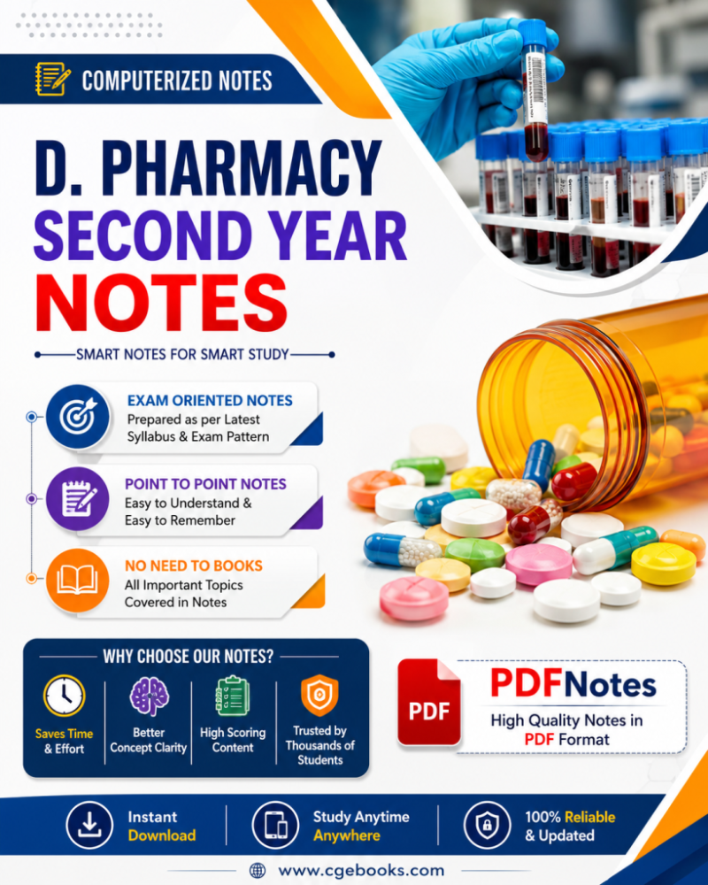 D. Pharmacy, Second Year Notes
